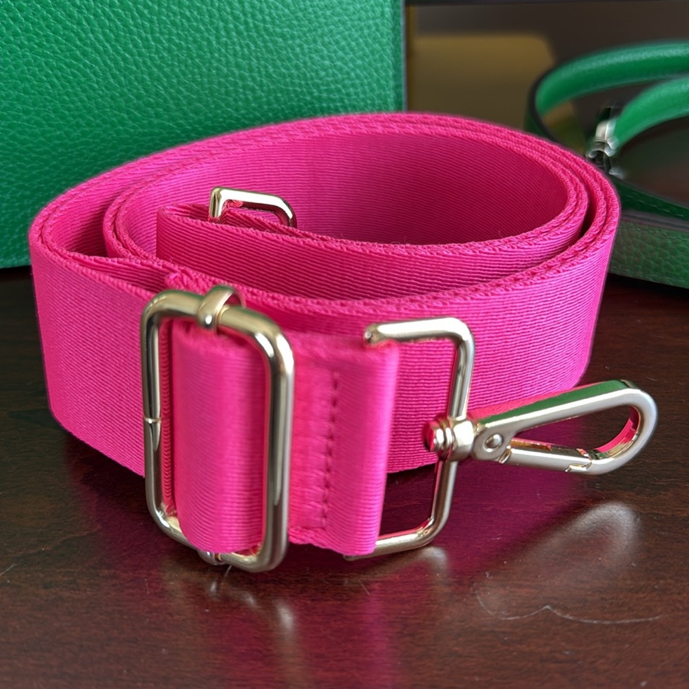 KATE SPADE ♠️ New York "Sam"💚GREEN BEAN💚MEDIUM SATCHEL BAG & POUCH🌟LIKE NEW🌟 - Picture 7 of 17